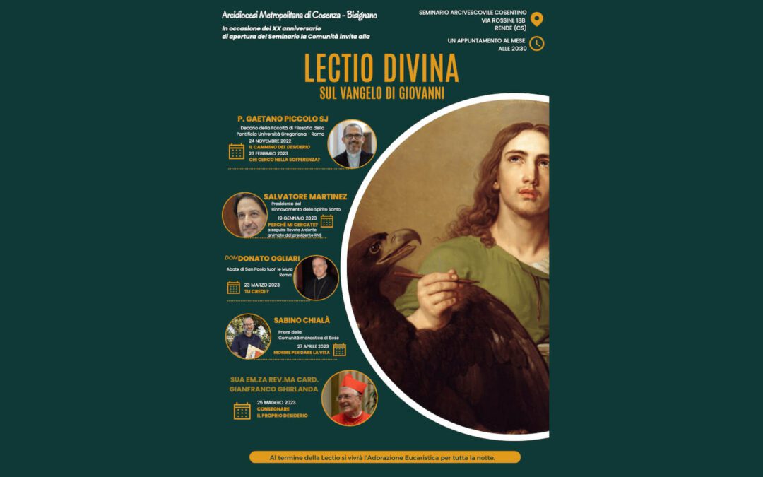 Lectio divina e Roveto ardente guidati da Salvatore Martinez presso il Seminario arcivescovile di Rende (CS)