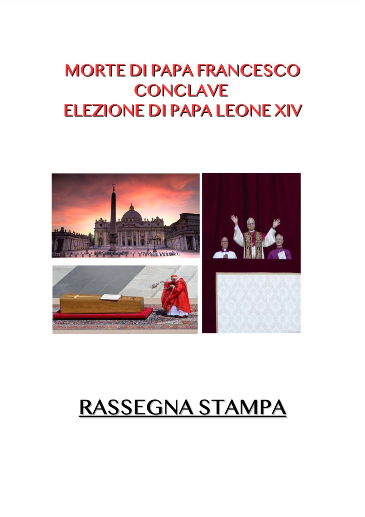 rassegna stampa morte papa francesco conclave papa leone XIV rassegna-stampa-seminario-vita-nuova