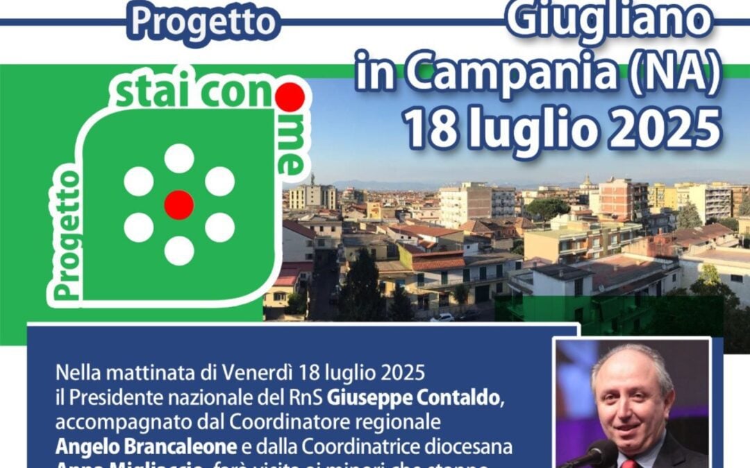 A Giugliano (NA) una giornata di condivisione per scoprire il Progetto “Stai con me”, realizzato con il contributo della Fondazione Alleanza onlus del RnS