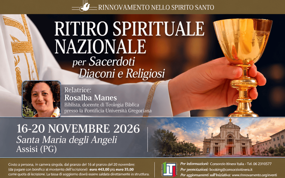 Esercizi Spirituali per sacerdoti e religiosi Santa Maria degli Angeli (Assisi) – 16-20 novembre 2026