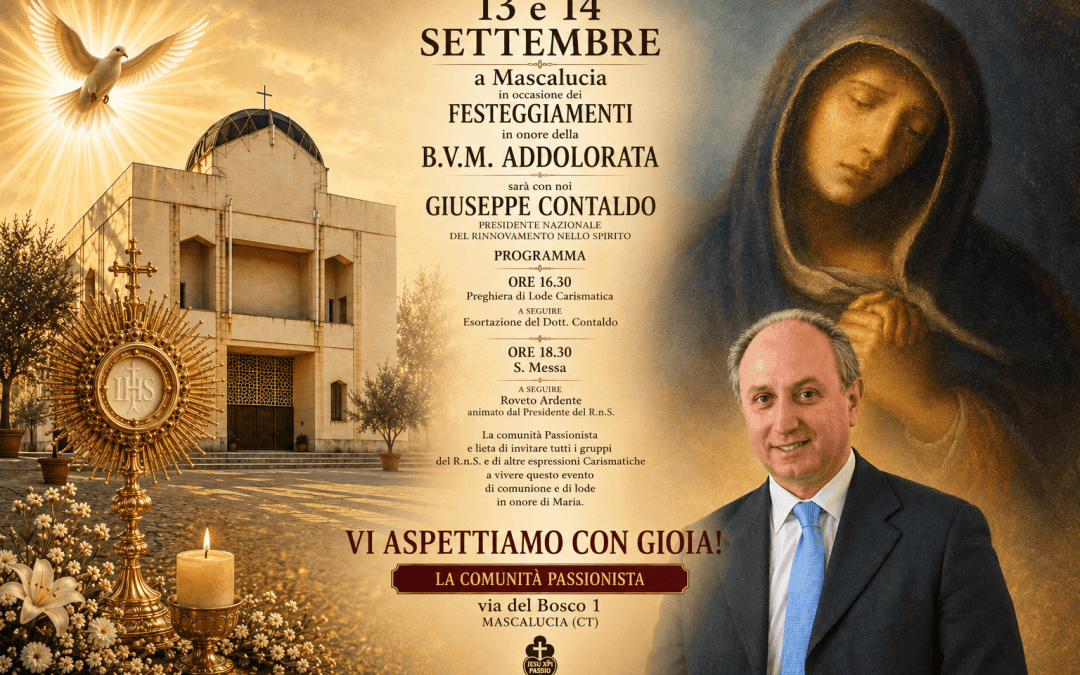 Il presidente nazionale del RnS ai festeggiamenti in onore della Beata Vergine Maria Addolorata a Mascalucia